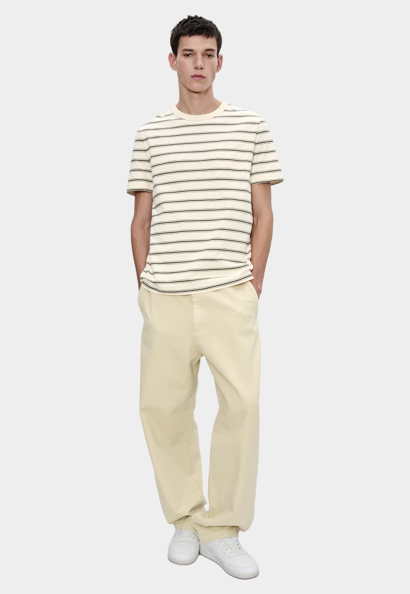 Lavender טי שירט קצרה לגברים Striped A.P.C