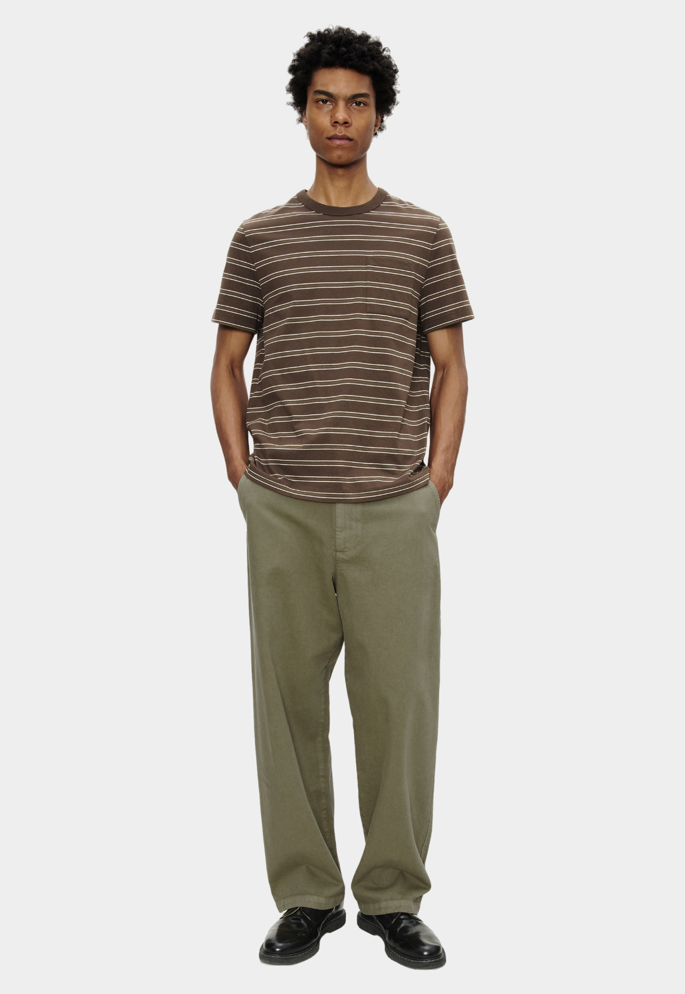 Lavender טי שירט קצרה לגברים Striped A.P.C