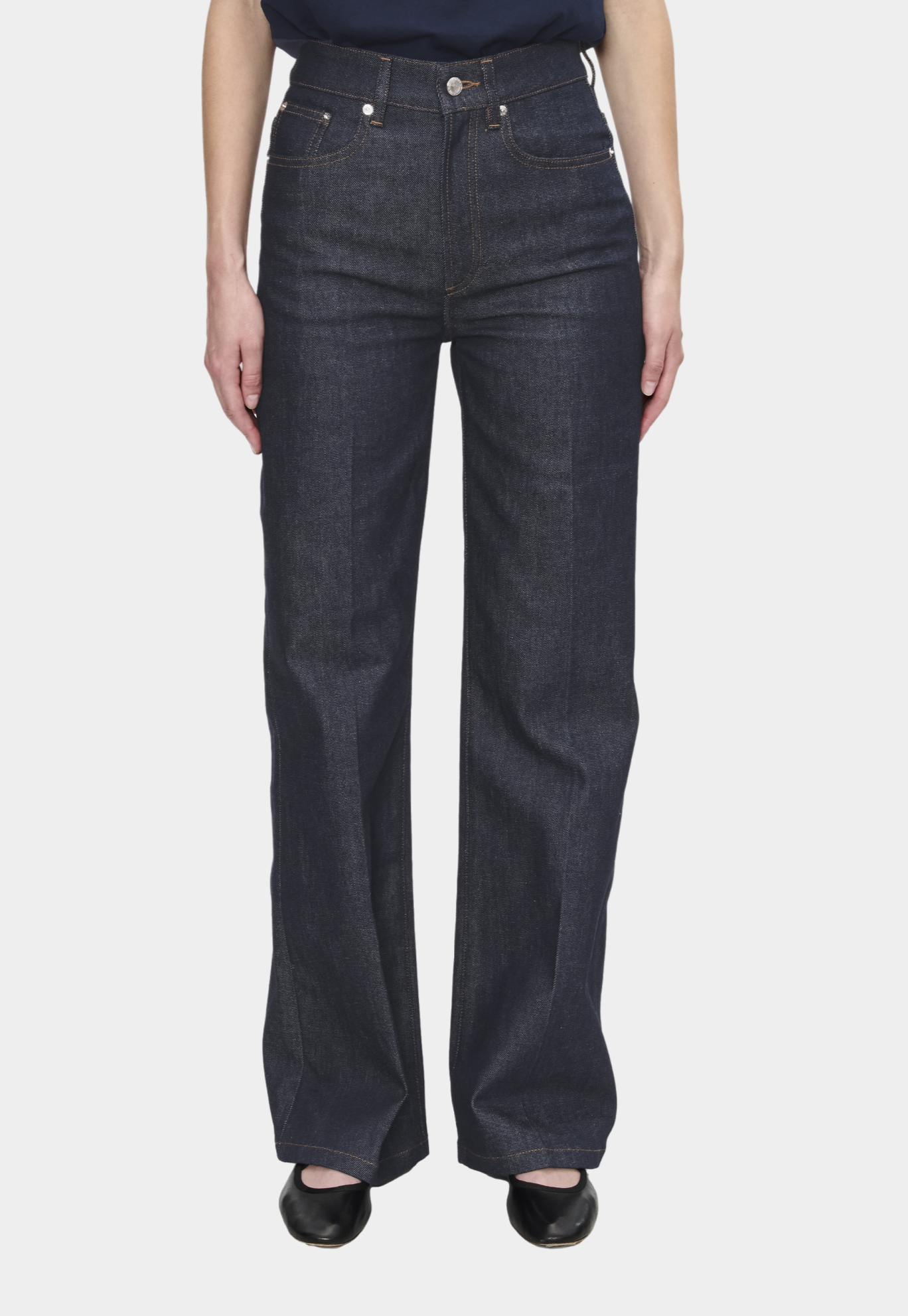 Dark Slate Gray ג'ינס ארוך לנשים Domino - Straight Fit A.P.C