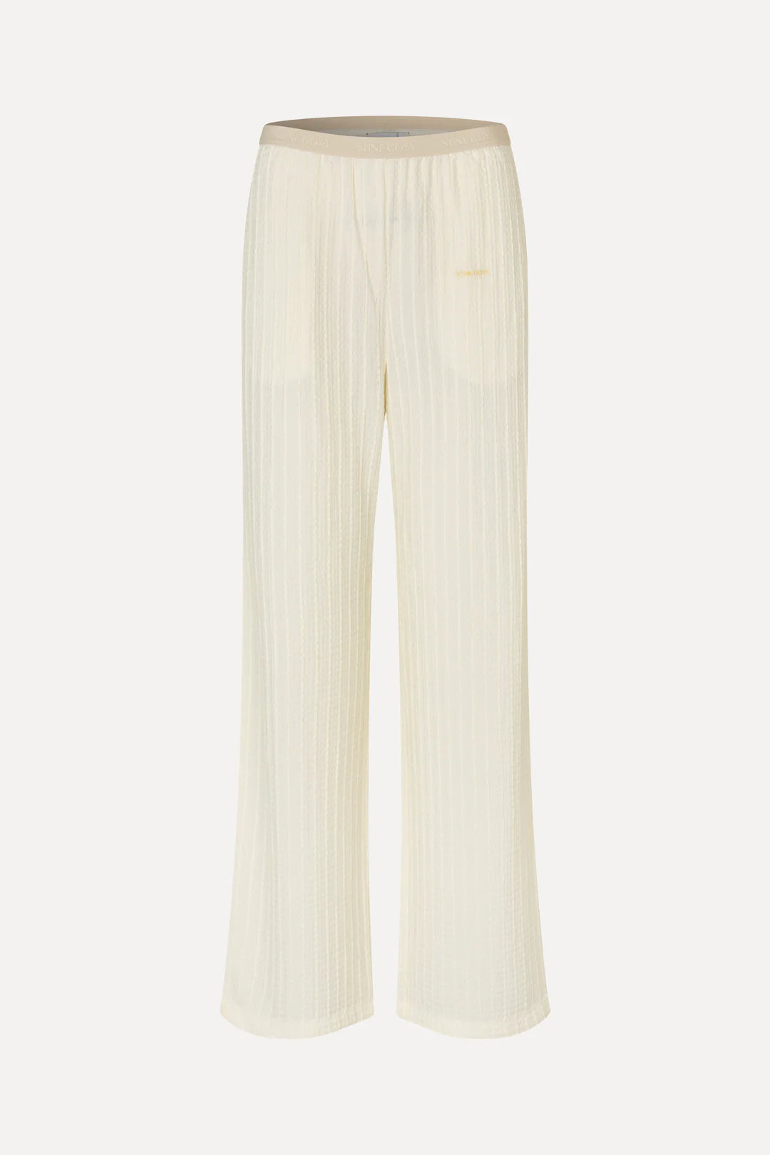 Antique White מכנסיים ארוכים לנשים Casual Elasticated STINE GOYA