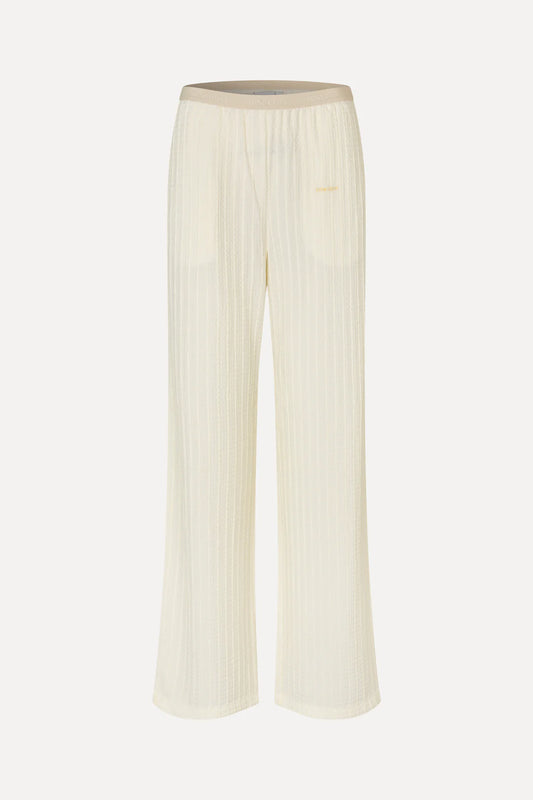 Antique White מכנסיים ארוכים לנשים Casual Elasticated STINE GOYA