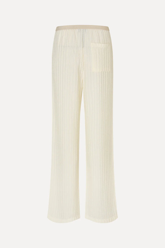 Antique White מכנסיים ארוכים לנשים Casual Elasticated STINE GOYA