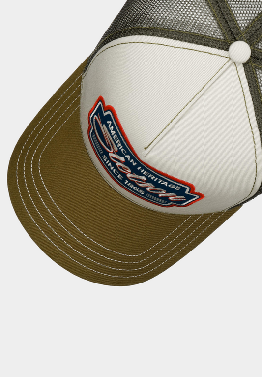 Lavender כובע מצחיה לגברים / נשים Retro Stripes Leather STETSON‎