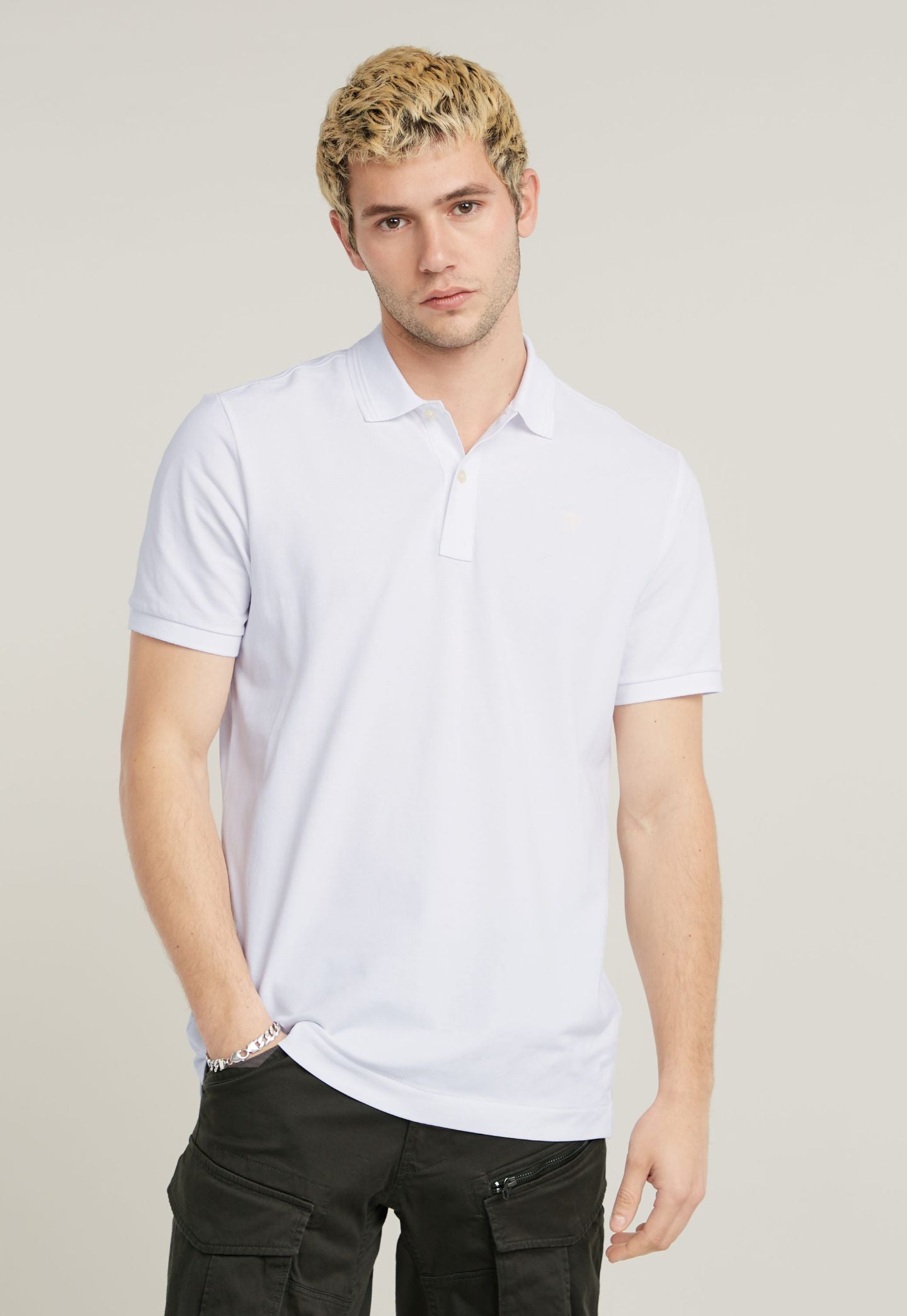 Lavender חולצת פולו קצרה לגברים Dunda G STAR