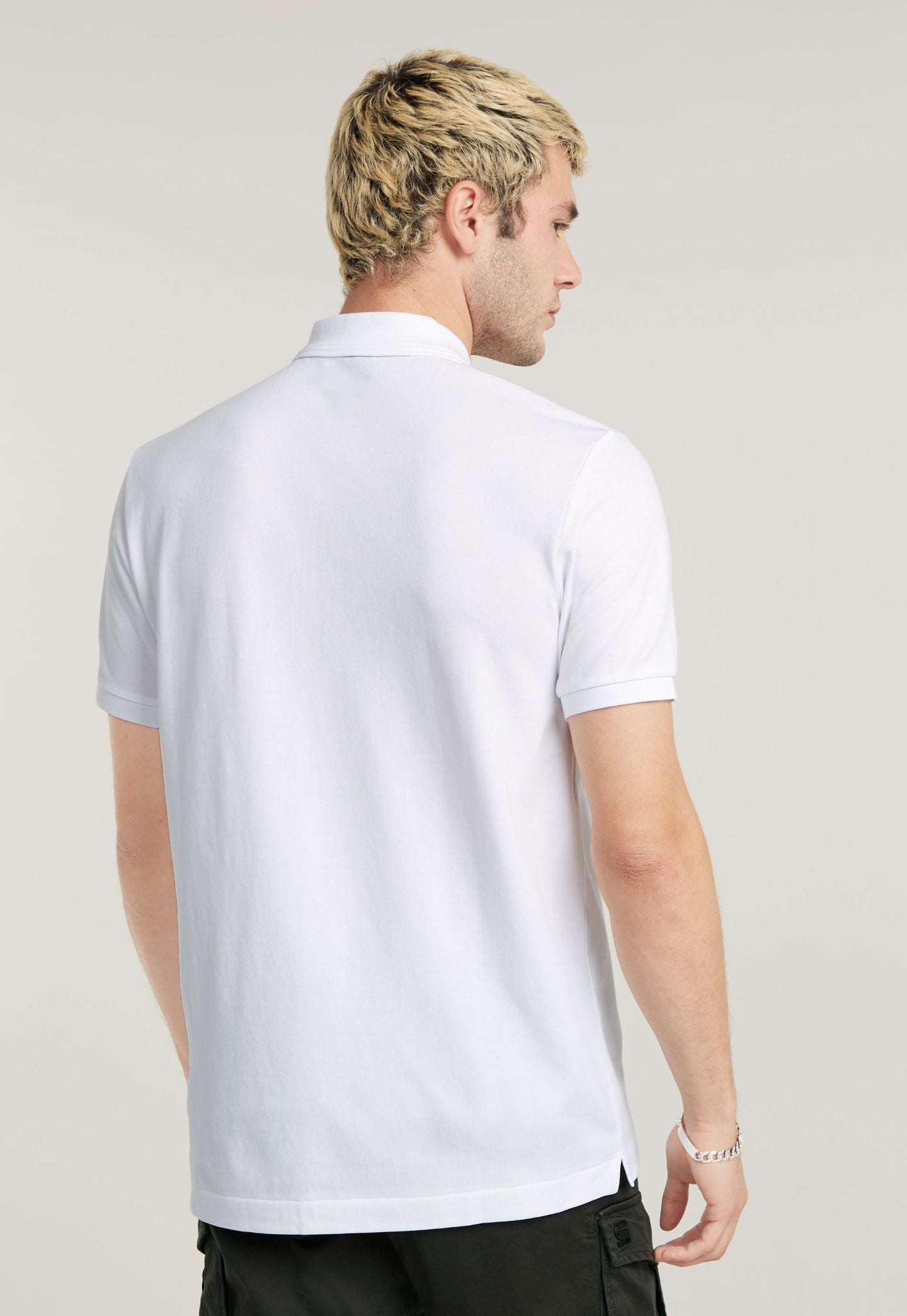 Light Gray חולצת פולו קצרה לגברים Dunda G STAR