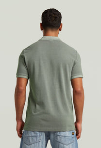 Light Gray חולצת פולו קצרה לגברים Dunda G STAR