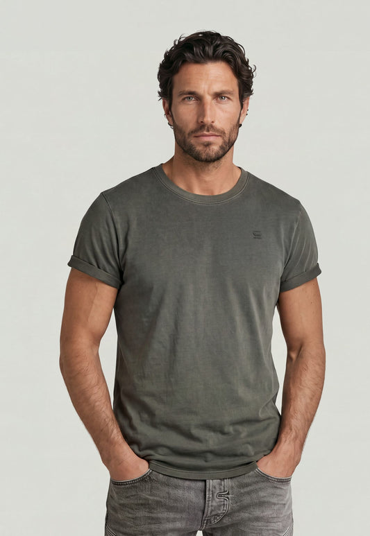 Light Gray טי שירט קצרה לגברים Lash T-Shirt G STAR