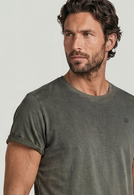 Light Gray טי שירט קצרה לגברים Lash T-Shirt G STAR