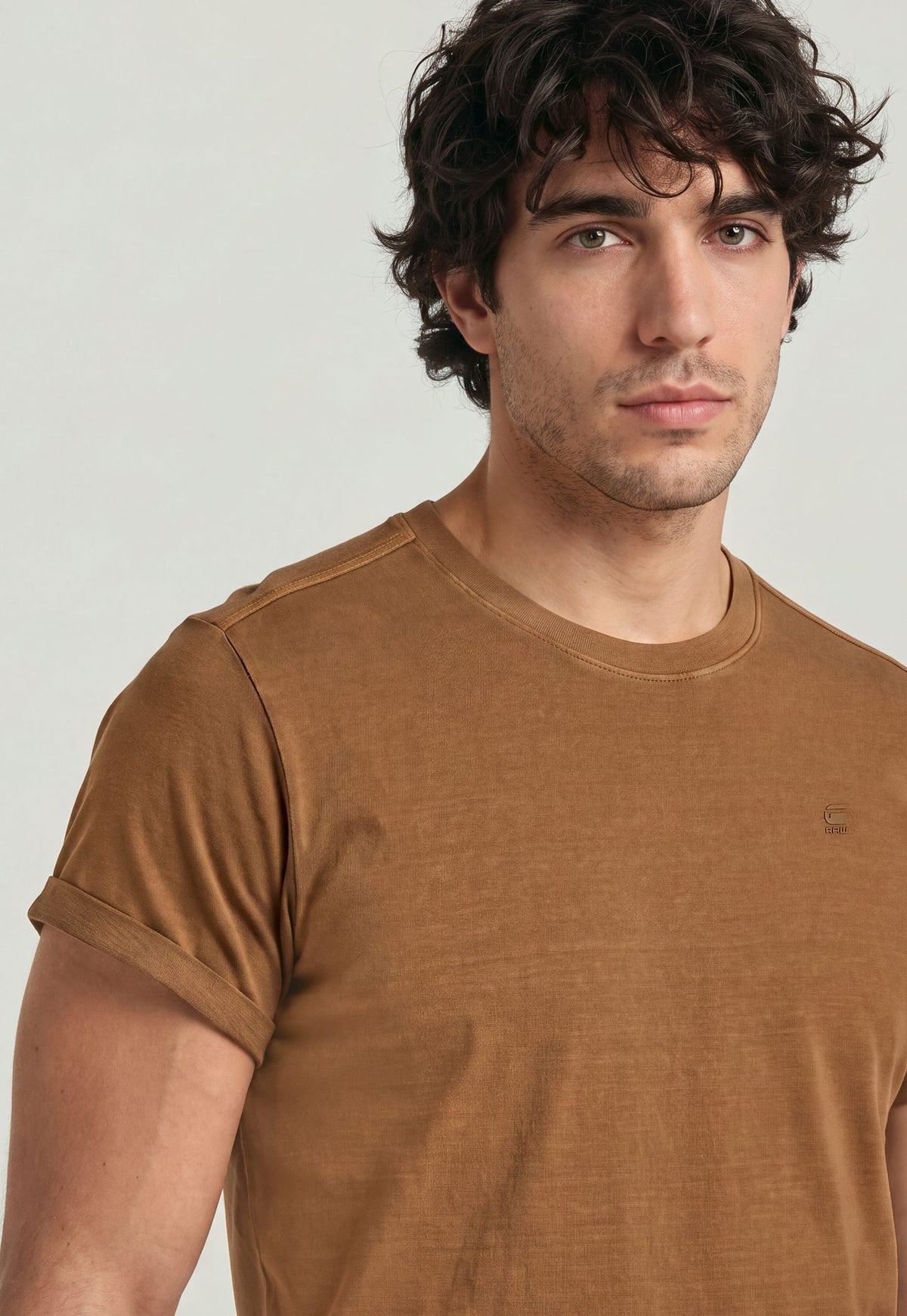 Light Gray טי שירט קצרה לגברים G-Star Lash T-Shirt #1202 G STAR