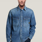 Light Gray חולצה מכופתרת ארוכה לגברים G-Star Dakota Regular Shirt G STAR