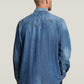 Dark Slate Blue חולצה מכופתרת ארוכה לגברים G-Star Dakota Regular Shirt G STAR
