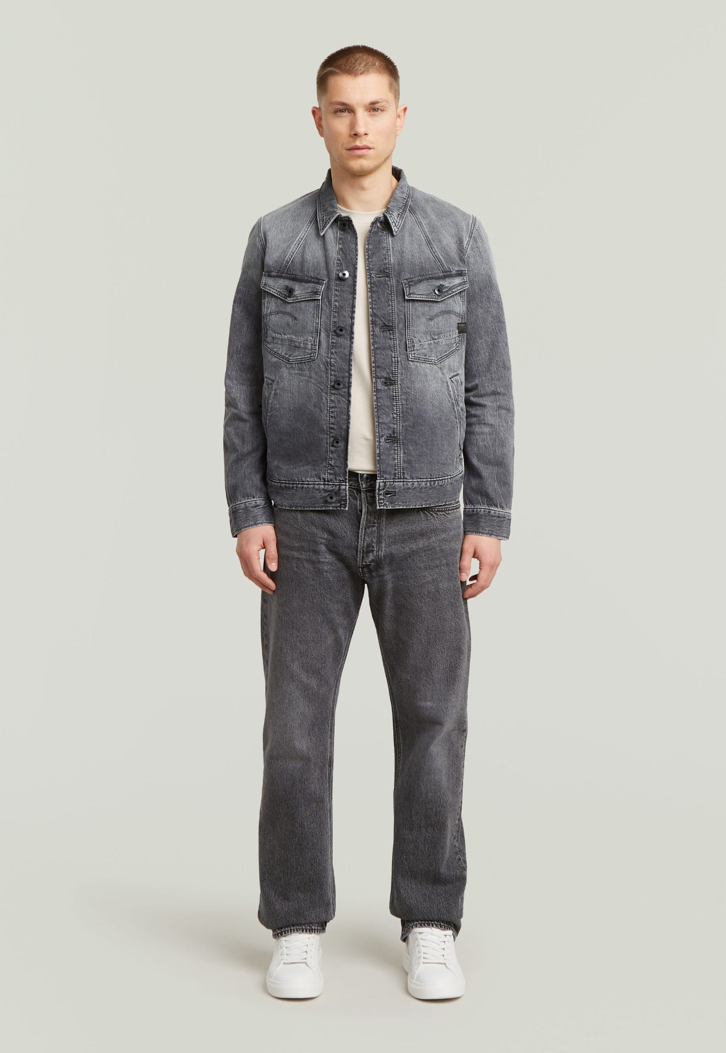Light Gray ג'ינס ארוך לגברים Dakota - Straight Fit G STAR