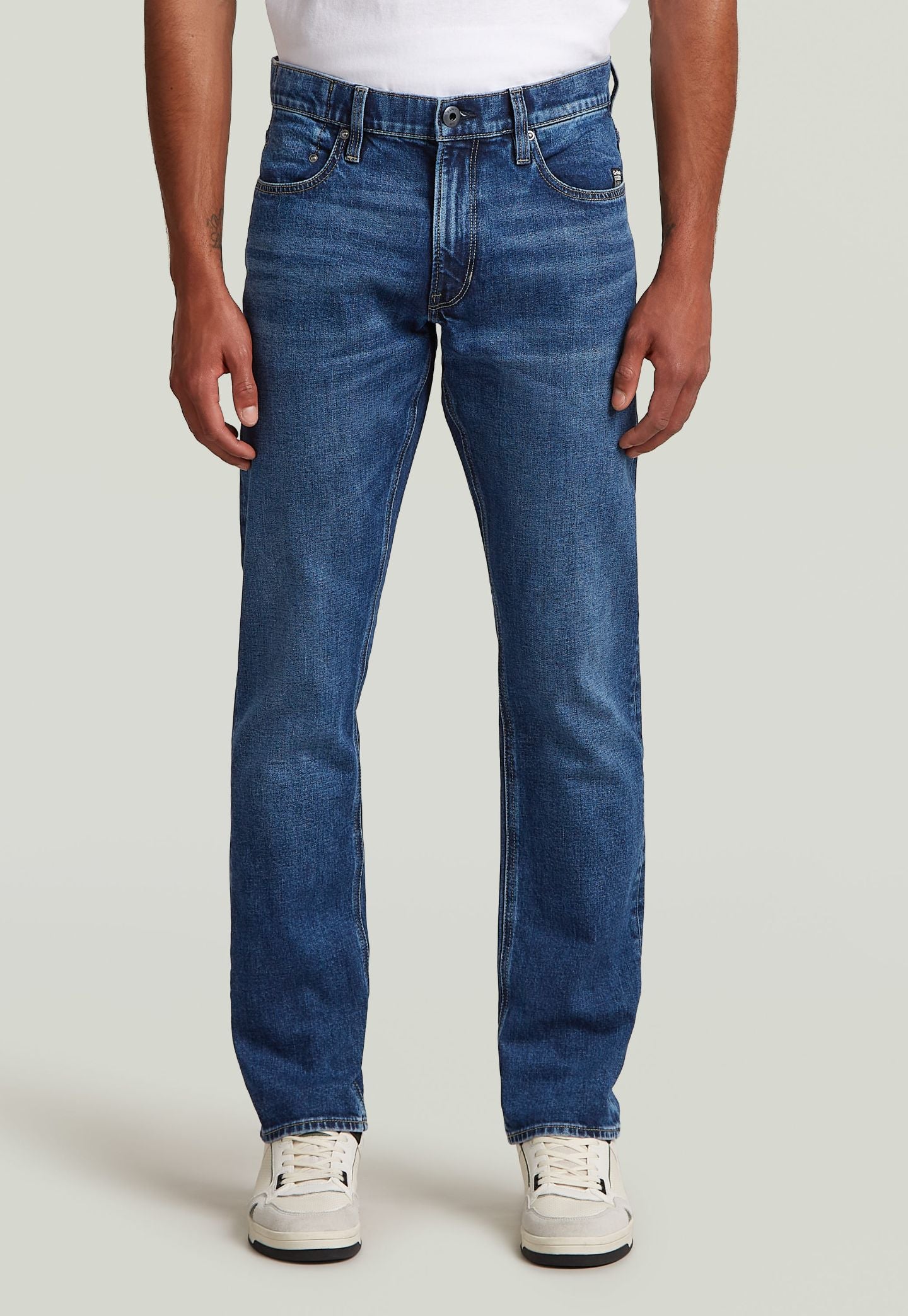 Light Gray ג'ינס ארוך לגברים Mosa - Straight Fit G STAR