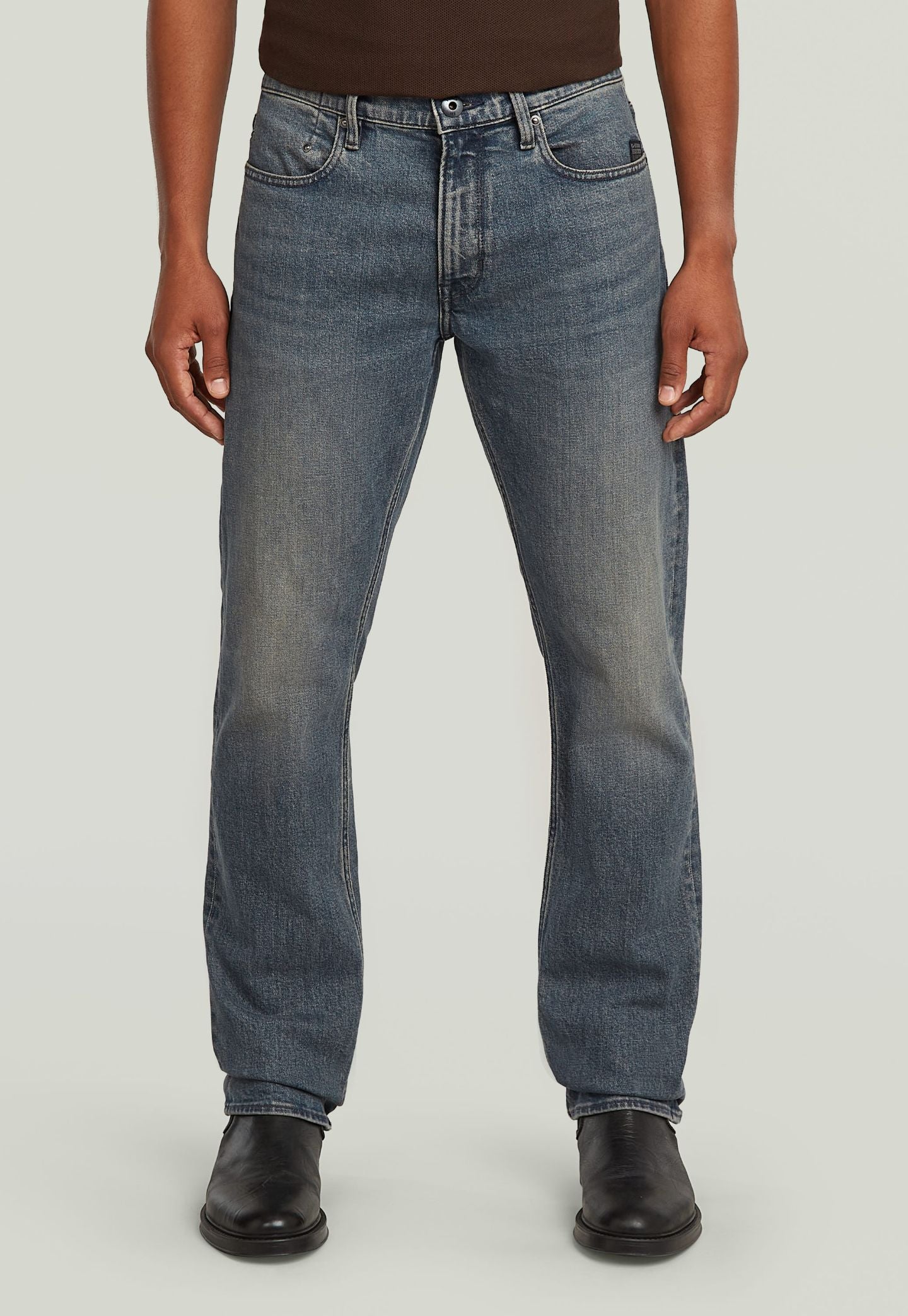 Light Gray ג'ינס ארוך לגברים Mosa - Straight Fit G STAR