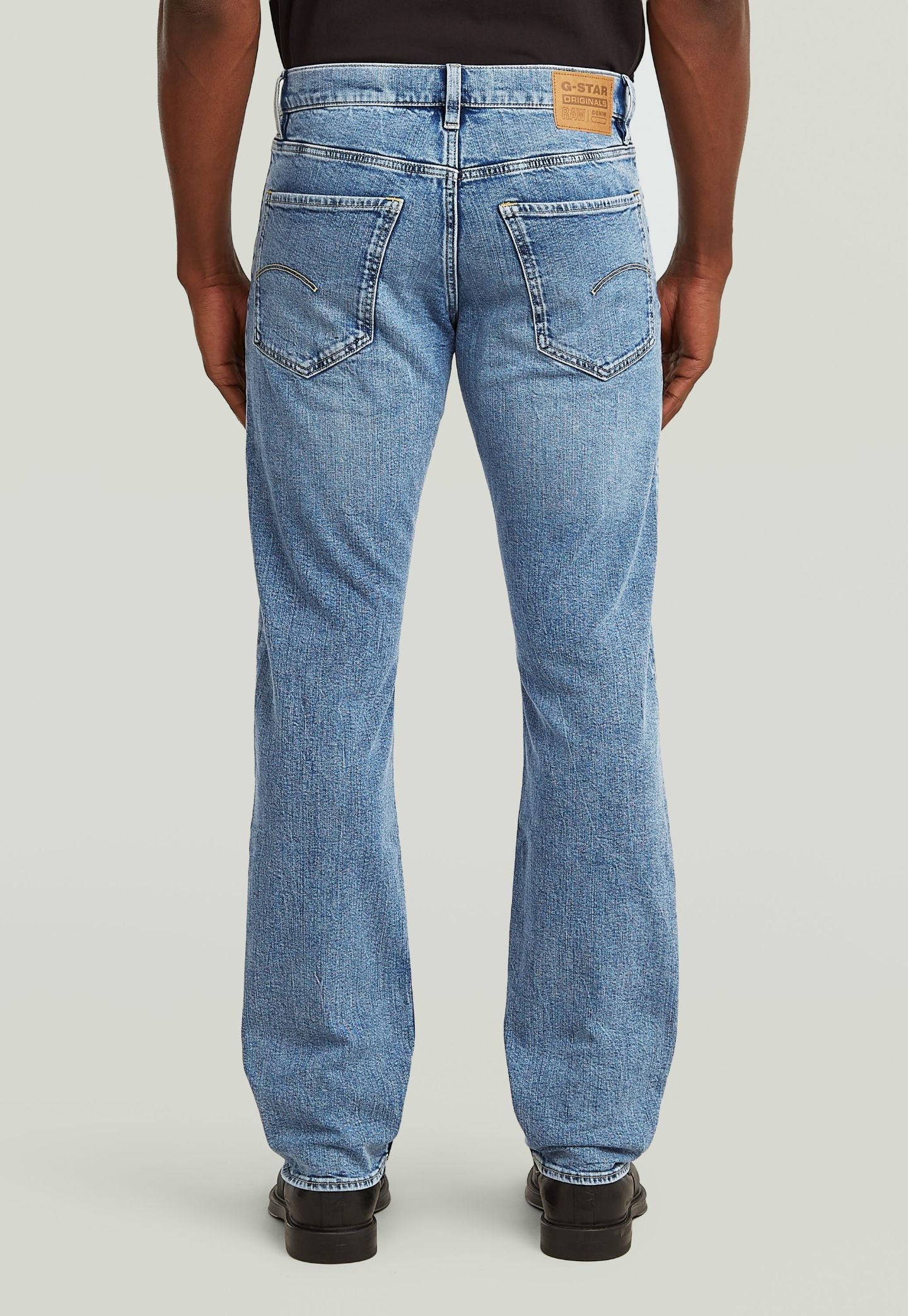 Light Gray ג'ינס ארוך לגברים Mosa - Straight Fit G STAR