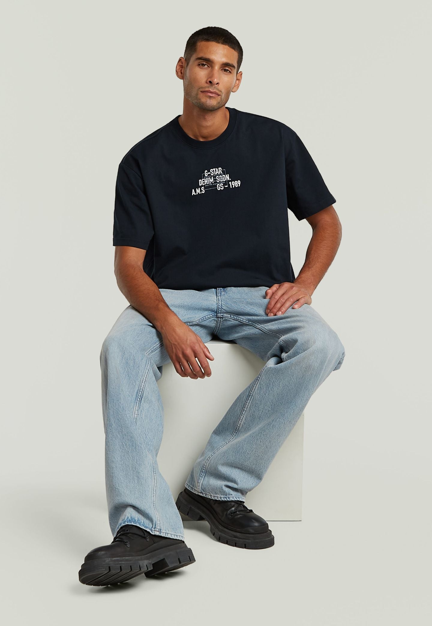 Light Gray ג'ינס ארוך לגברים Type 96 - Loose Fit G STAR