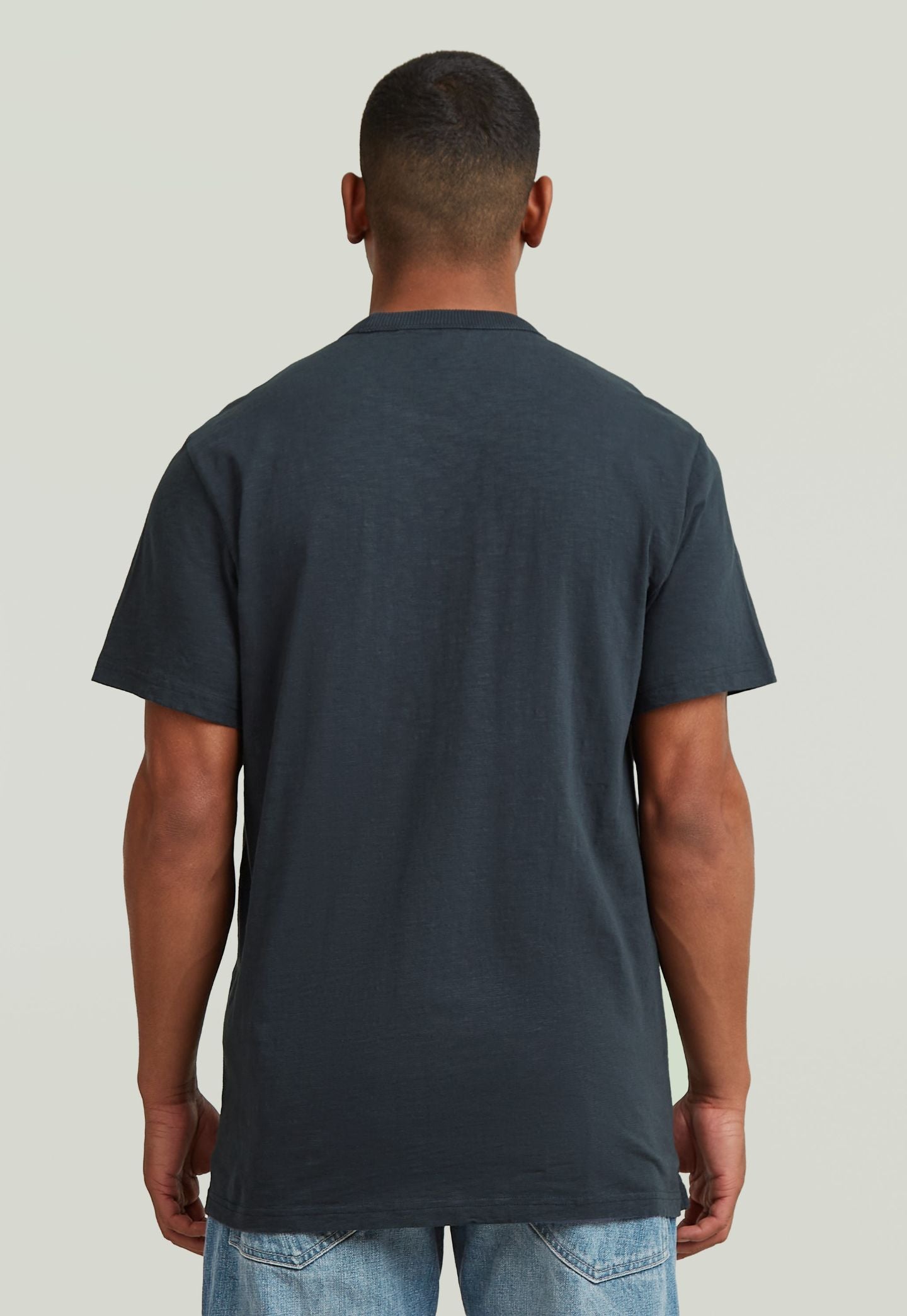 Light Gray טי שירט קצרה לגברים Nifous G STAR