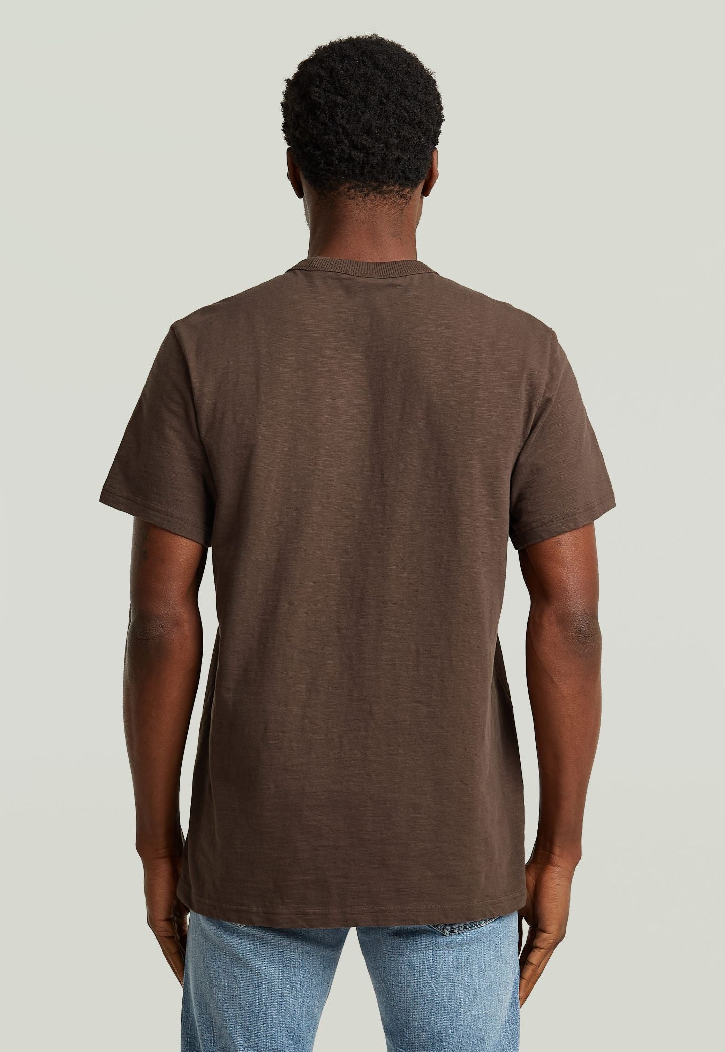 Light Gray טי שירט קצרה לגברים Nifous G STAR