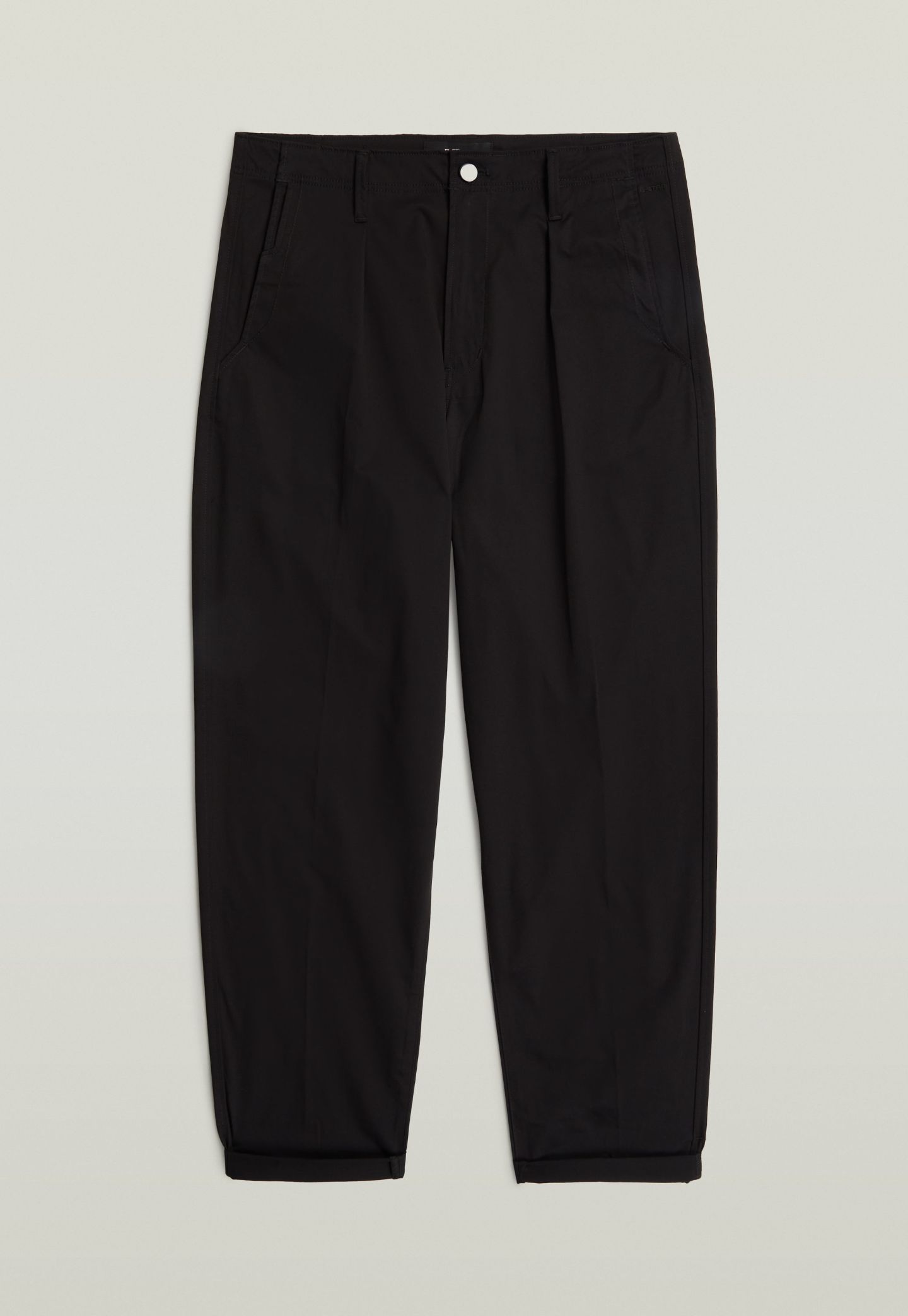 Black מכנסיים ארוכים לגברים Pleated Chino G STAR