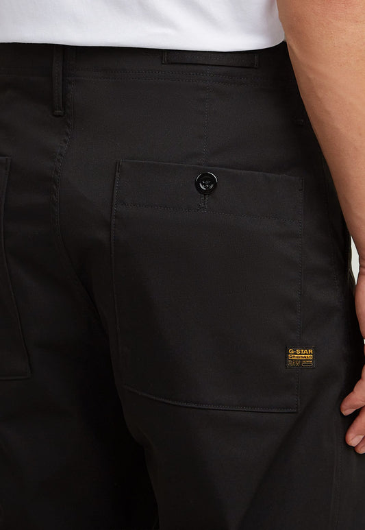 Black מכנסיים ארוכים לגברים Pleated Chino G STAR