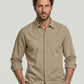 Light Gray חולצה מכופתרת ארוכה לגברים Clean Regular Shirt G STAR