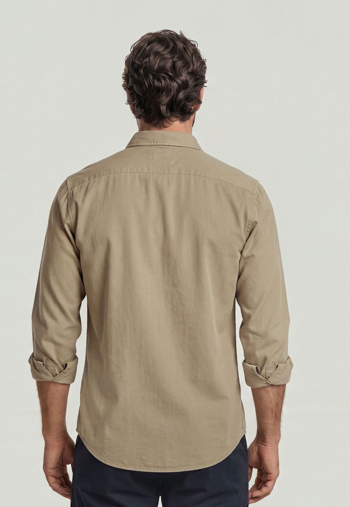 Light Gray חולצה מכופתרת ארוכה לגברים Clean Regular Shirt G STAR