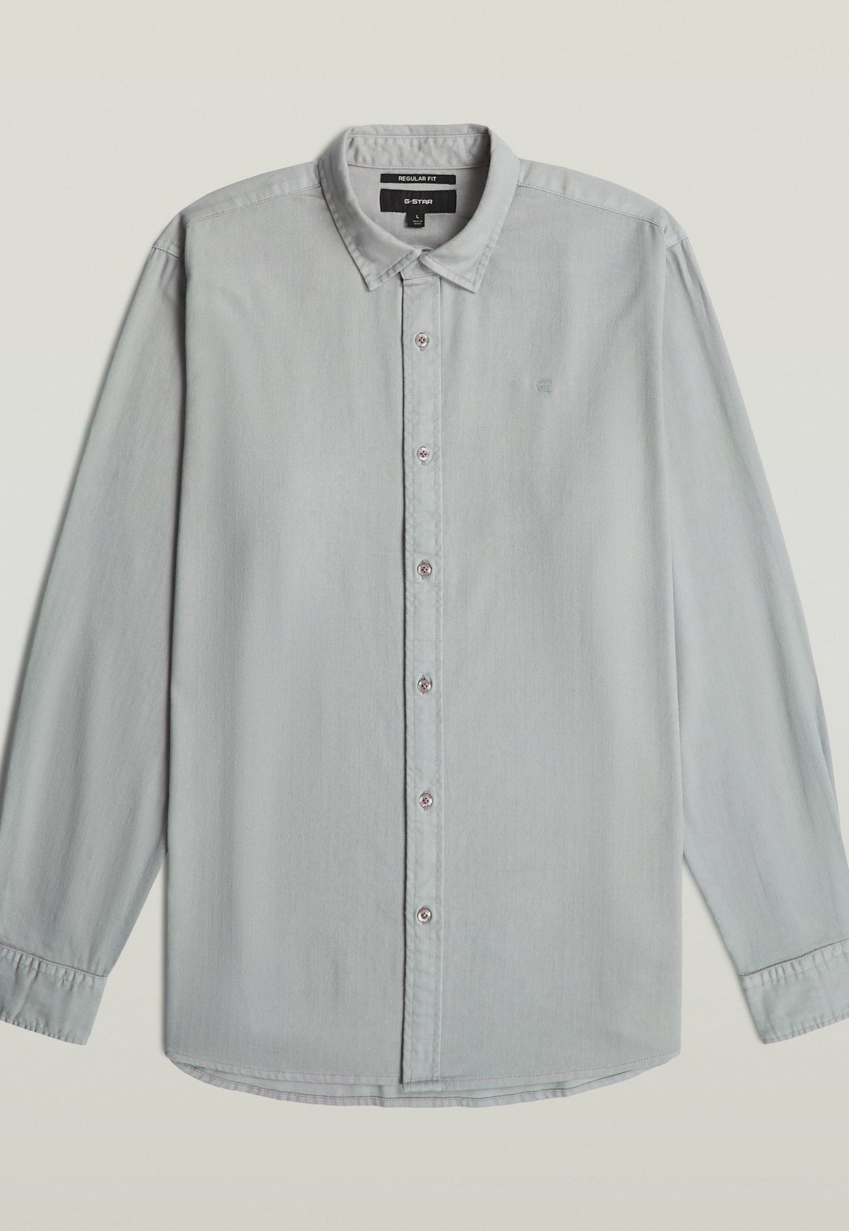 Gray חולצה מכופתרת ארוכה לגברים Clean Regular Shirt G STAR