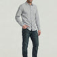 Light Gray חולצה מכופתרת ארוכה לגברים Clean Regular Shirt G STAR