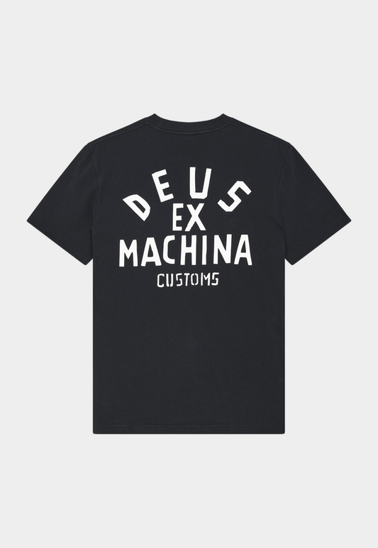Dark Slate Gray חולצת טי גברים Pisstin Tee Vintage White DEUS EX MACHINA