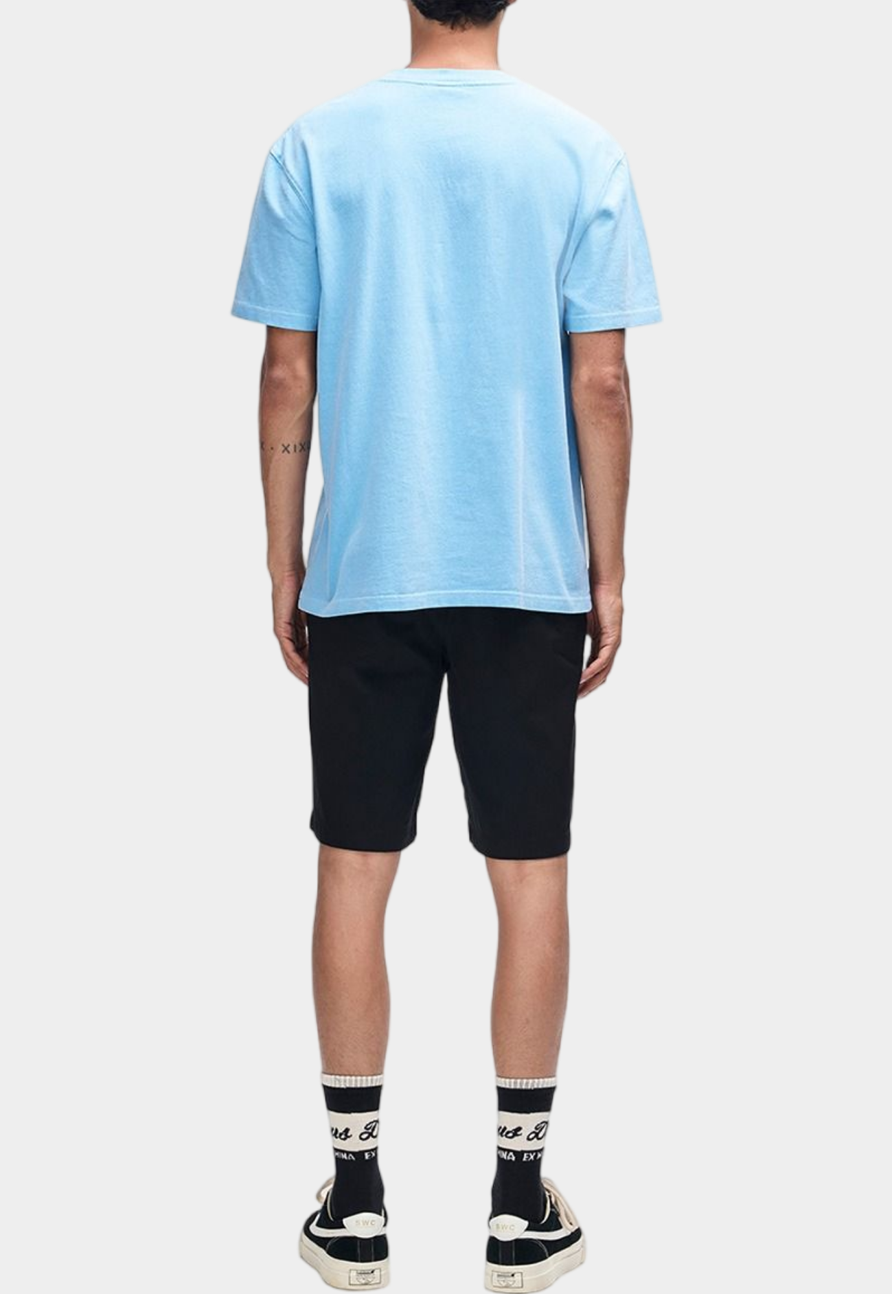 Lavender טי שירט קצרה לגברים Shield Garment Dyed Tee Bonnie Blue DEUS EX MACHINA