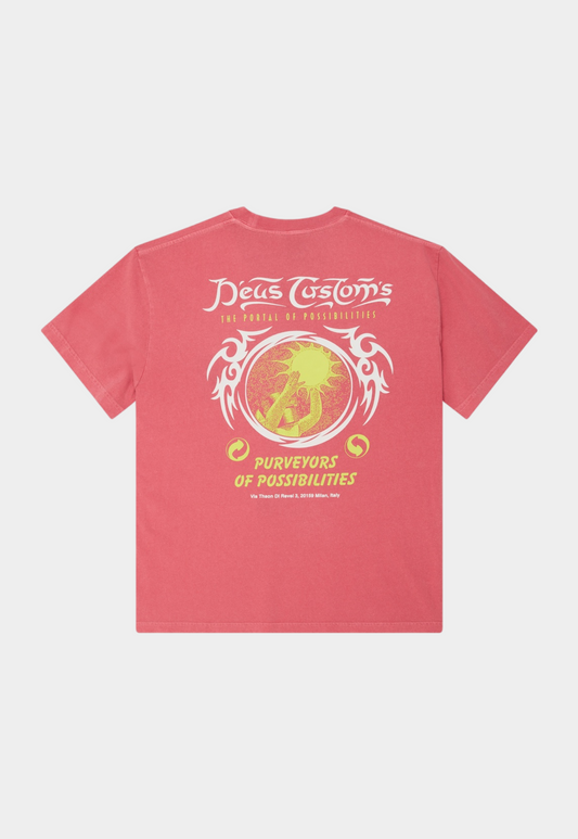 Lavender חולצת טי שירט קצרה לגברים Out Of Reach Tee Anthracite DEUS EX MACHINA