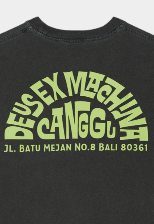 Dark Slate Gray חולצת טי שירט קצרה לגברים Canggu Address Tee Anthracite DEUS EX MACHINA