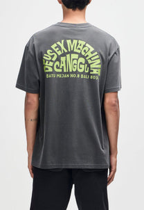 Lavender חולצת טי שירט קצרה לגברים Canggu Address Tee Anthracite DEUS EX MACHINA