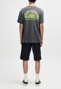 Lavender חולצת טי שירט קצרה לגברים Canggu Address Tee Anthracite DEUS EX MACHINA