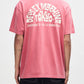 Lavender חולצת טי שירט קצרה לגברים Tokyo Address Tee Melon Red DEUS EX MACHINA