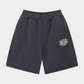 Dark Slate Gray מכנסי שורטס פוטר לגברים Shield Garment Dyed Track Short Black DEUS EX MACHINA