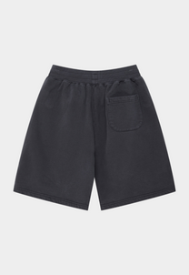 Dark Slate Gray מכנסי שורטס פוטר לגברים Shield Garment Dyed Track Short Black DEUS EX MACHINA