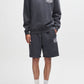 Lavender מכנסי שורטס פוטר לגברים Shield Garment Dyed Track Short Black DEUS EX MACHINA