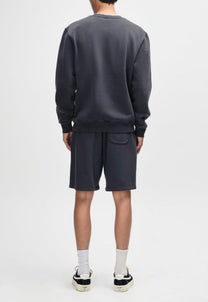 Lavender מכנסי שורטס פוטר לגברים Shield Garment Dyed Track Short Black DEUS EX MACHINA