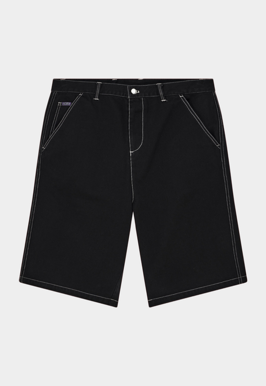 Black מכנסי שורטס אריג לגברים Stringer Walk Short Anthracite DEUS EX MACHINA
