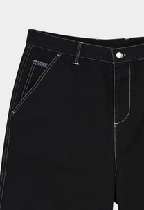 Black מכנסי שורטס אריג לגברים Stringer Walk Short Anthracite DEUS EX MACHINA