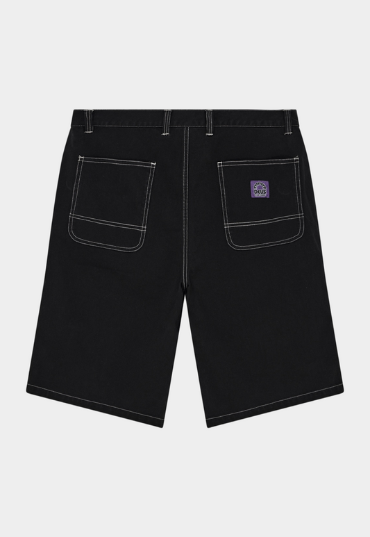 Black מכנסי שורטס אריג לגברים Stringer Walk Short Anthracite DEUS EX MACHINA