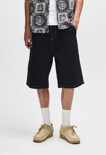 Lavender מכנסי שורטס אריג לגברים Stringer Walk Short Anthracite DEUS EX MACHINA