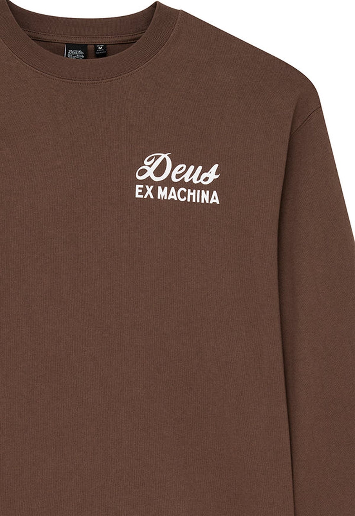 Dark Olive Green טי שירט ארוכה לגברים Harajuku Sign DEUS EX MACHINA