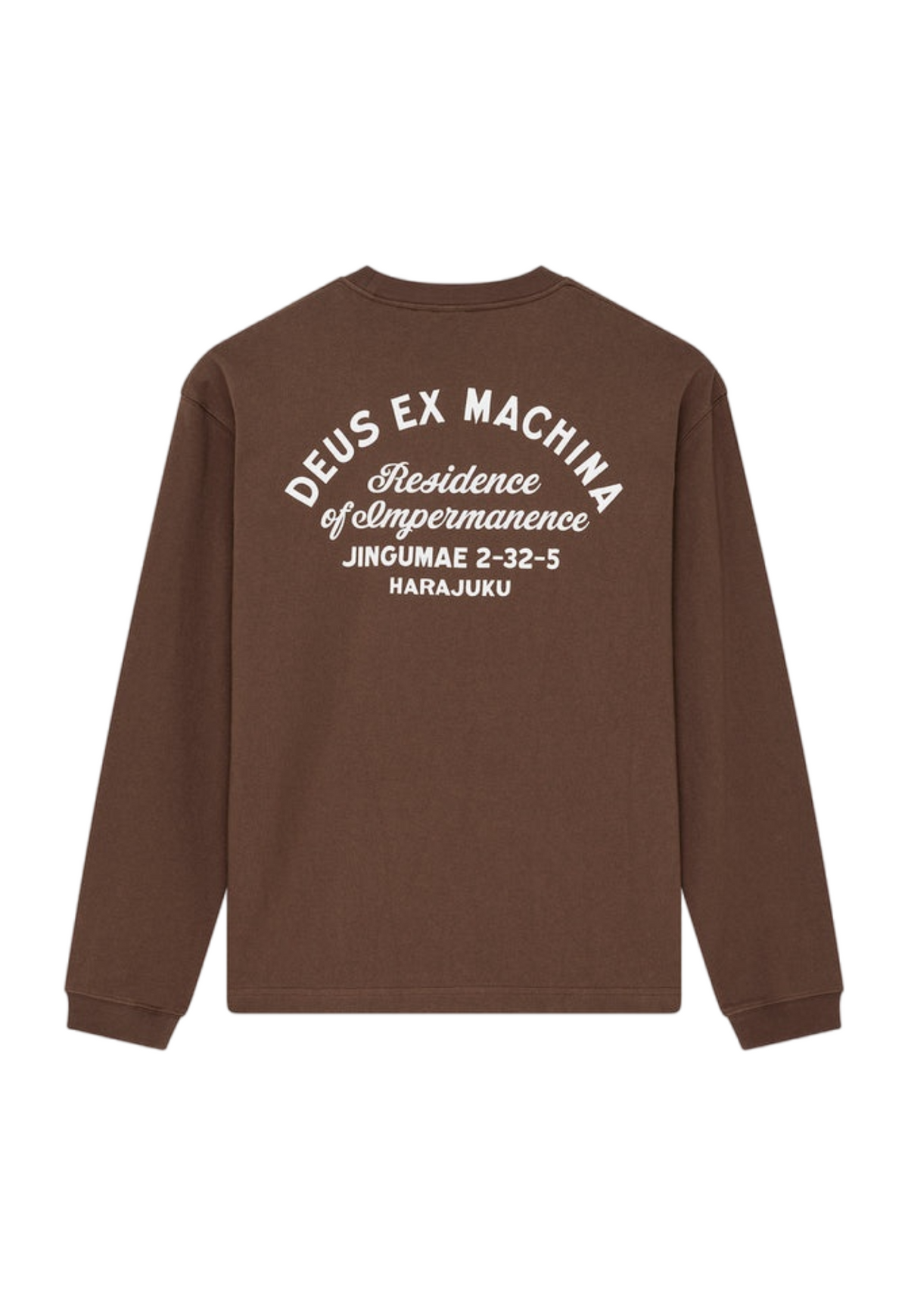 Dark Olive Green טי שירט ארוכה לגברים Harajuku Sign DEUS EX MACHINA