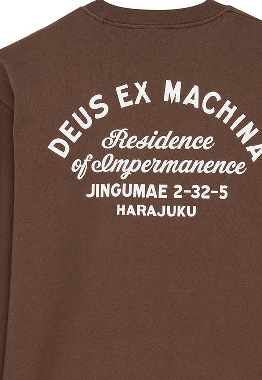 Dark Olive Green טי שירט ארוכה לגברים Harajuku Sign DEUS EX MACHINA