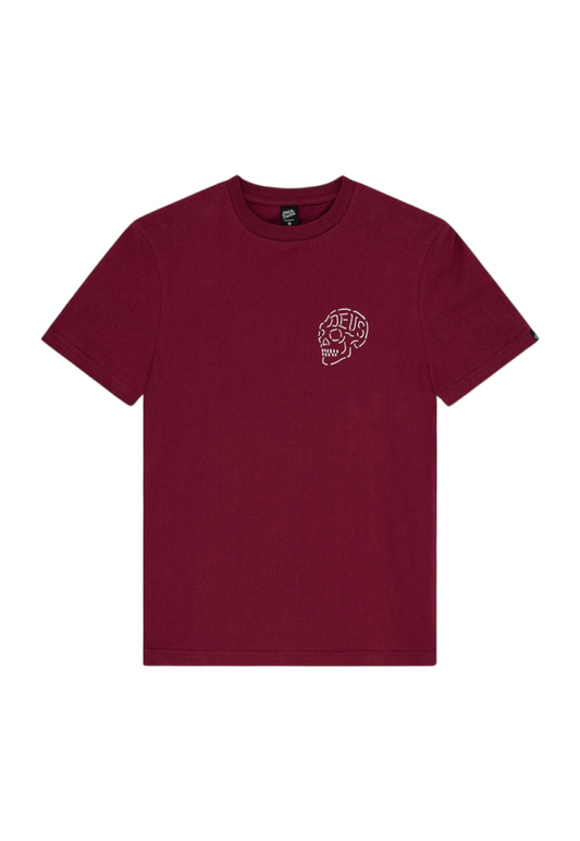 Dark Red טי שירט קצרה לגברים Venice Skull DEUS EX MACHINA