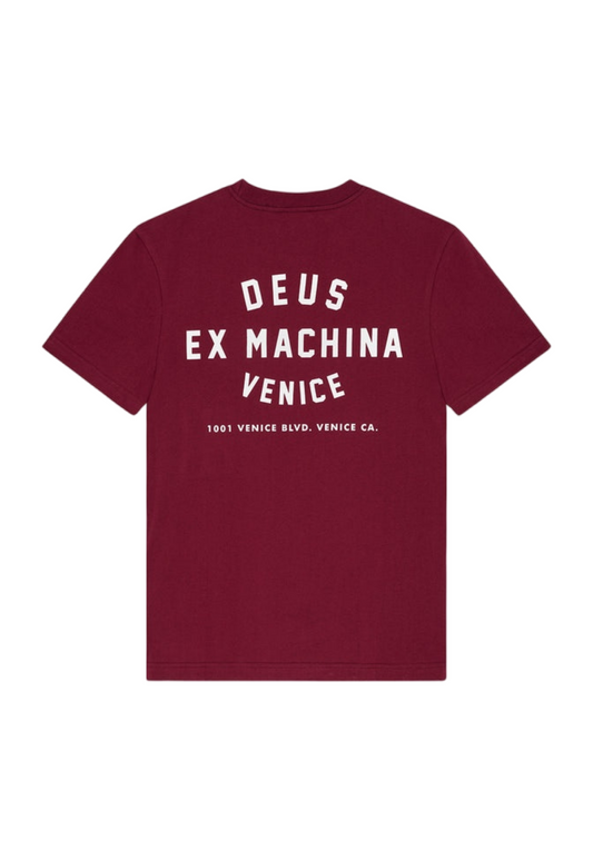 Dark Red טי שירט קצרה לגברים Venice Skull DEUS EX MACHINA