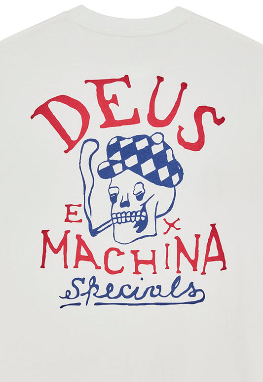 Antique White טי שירט קצרה לגברים Bobskull DEUS EX MACHINA