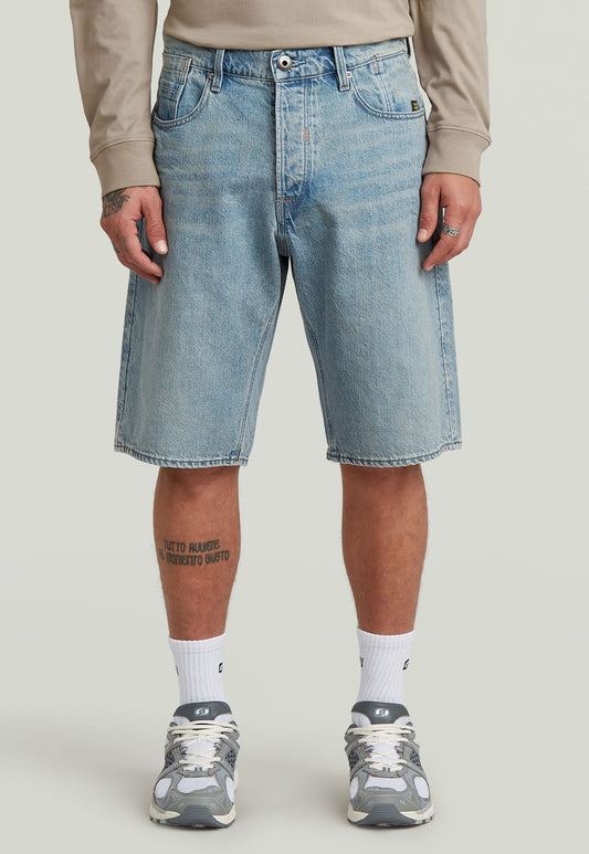 Light Gray ג'ינס קצר לגברים Deeggie - Regular Fit G STAR